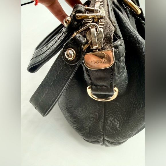 Gucci Black Guccissima Leather Medium Sukey 2-way Satchel Bag - Picture 8 of 13